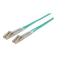 Intellinet Fiber Optic Patch Cable, OM3, LC/LC, 2m, Aqua, Duplex, Multimode, 50/125 µm, LSZH, Fibre, Lifetime Warranty, Polybag - Patch-Kabel - LC Multi-Mode (M)