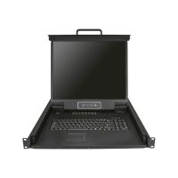 StarTech.com StarTech 16 Port Rack KVM Konsole mit 1,8 m Kabeln - US Tastatur(QWERTY), Integrierter KVM Switch mit 19" LCD Monitor - 1HE LCD KVM Konsole - OSD KVM - 50.000 MTBF - USB + VGA(RKCONS1916K) - KVM-Konsole mit KVM-Switch - 16 Anschlüsse - PS/2, 