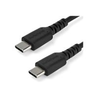 StarTech.com StarTech 2m USB-C Ladekabel - Langlebiges USB 2.0 Typ C zu USB C Datenübertragungs-/Schnellladekabel - TPE Mantel Aramidfaser M/M 60W Schwarz - Samsung S10 S20 iPad Pro MS Surface (RUSB2AC2MB)