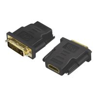 LogiLink HDMI to DVI Adapter, HDMI 19-pin female, DVI-D (24+1) male, Schwarz