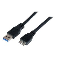 StarTech.com 1m zertifiziertes USB 3.0 SuperSpeed Kabel A auf Micro B - Schwarz - USB 3 Anschlusskabel - Stecker/Stecker - USB-Kabel - Micro-USB Typ B (M)