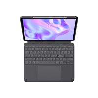 Logitech Combo Touch - Tastatur und Foliohülle - mit Trackpad - hinterleuchtet - Apple Smart connector - QWERTZ - Schweizerisch - Graphite - für Apple 11-inch iPad Pro (M4)