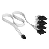 Corsair CP-8920455, 4 x SATA 15-Pin, 0,75 m, Gerade, Gerade, Weiß