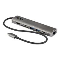 StarTech.com USB-C Multiport Adapter - USB-C auf 4K 60Hz HDMI 2.0, 100W Power Delivery Pass-through, SD/MicroSD, 2 Port USB 3.0 Hub, GbE - USB-C Mini Dock - 30cm langes Kabel (DKT30CHSDPD1)