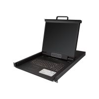 StarTech.com StarTech 8 Port Rack KVM Konsole mit 1,8 m Kabeln - US Tastatur(QWERTY), Integrierter KVM Switch mit 19" LCD Monitor - 1HE LCD KVM Konsole - OSD KVM - 50.000 MTBF - USB + VGA(RKCONS1908K) - KVM-Konsole mit KVM-Switch - 8 Anschlüsse - PS/2, US
