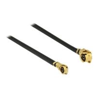 Delock Antennenkabel - MHF/U.FL Stecker gewinkelt zu MHF4/HSC Stecker gewinkelt