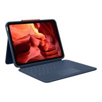 Logitech Rugged Combo 4 Touch - Tastatur und Foliohülle - mit Trackpad - Apple Smart connector - QWERTY - Pan Nordisch - Classic Blue - für Apple 10.9-inch iPad (10. Generation)