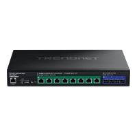 TRENDnet TPE-7124SBF - Version v1.0R - Switch - web - Smart - 8 x 10 Gigabit Ethernet + 4 x 10 Gigabit SFP+ - an Rack montierbar - PoE++ (720 W)