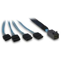 Inter-Tech SFF-8643 - 4x SATA/SAS, 0,7 m, SFF-8643, 4x SATA/ SAS, Gerade, Gerade, Männlich/Weiblich