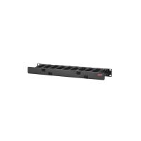 APC Horizontal Cable Manager Single-Sided with Cover - Rack - Kabelführungssatz - Schwarz - 1U - 48.3 cm (19")