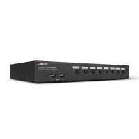 Lindy 39538, 3840 x 2160 Pixel, 4K Ultra HD, Rack-Einbau, 1U, Schwarz
