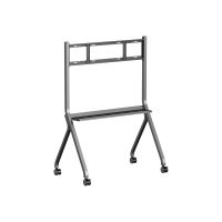 Iiyama MD-CART02-S1 - Wagen - für Flachbildschirm - mit Anti-Kollisionsschutz, Regale für Zubehör - Bildschirmgröße: 139.7-218.4 cm (55"-86")