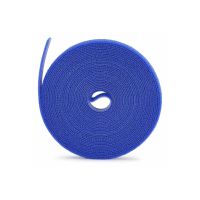 StarTech.com Startech - Kabelbinderrolle - Klettverschluss, 0,5" breit, zuschneidbar, wiederverwendbar. Klebeband. verstellbar - 4.6 m - Blau (Packung mit 4)