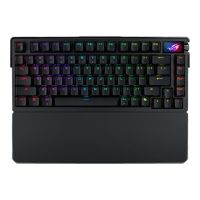 ASUS ROG Azoth Extreme - Tastatur - 75% - mit OLED-Display - hintergrundbeleuchtet - kabellos - 2.4 GHz, Bluetooth 5.1, USB-C - QWERTZ - Deutsch - Tastenschalter: ROG NX Snow (austauschbar im laufenden Betrieb)