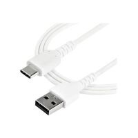 StarTech.com StarTech 1m USB A to USB C Charging Cable, Durable Fast Charge & Sync USB 2.0 to USB Type C Data Cord, Rugged TPE Jacket Aramid Fiber M/M 3A White, Samsung S10, S20, iPad Pro, Pixel - Heavy Duty and Rugged - USB-Kabel - USB (M)