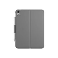 Logitech Slim Folio - Tastatur und Foliohülle - kabellos - Bluetooth LE - AZERTY - Französisch - Oxford Gray - für Apple 10.9-inch iPad (10. Generation)