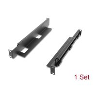 Delock Rack Bracket - einstellbare Länge 368 - 600 mm - Seite - Schwarz - 1U - 48.3 cm (19")