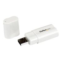 StarTech.com USB Audio Adapter - USB auf Soundkarte in weiß - Soundcard mit USB (Stecker)