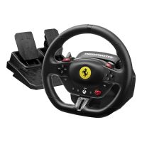 ThrustMaster T98 Ferrari 296 GTS, Lenkrad + Pedale, PC, Xbox One, Xbox Series S, Xbox Series X, Xbox One X, Xbox One S, Richtungstasten, Taste Handbremse, Menü-Taste, Schaltfläche Teilen, View button, Analog / Digital, 240°, Kabelgebunden