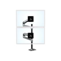 Ergotron LX - Befestigungskit (Doppelarm, hohe Säule) - für 2 LCD-Displays - Aluminium, Stahl - poliertes Aluminium mit schwarzen Akzenten - Bildschirmgröße: bis zu 101,6 cm (bis zu 40 Zoll)