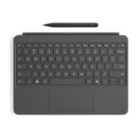 Microsoft Surface Pro Keyboard - 12-inch - Tastatur - mit Touchpad, Beschleunigungsmesser - hinterleuchtet - magnetische Dockingstation - QWERTZ - Deutsch - Slate - 70 % Verpackung aus recyceltem Papier - mit Slim Pen - für Surface Pro for Business (12-in