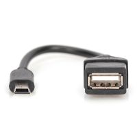 DIGITUS USB Mini-B - USB-A Adapter/ Konverter, OTG, 0,2m
