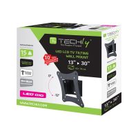 Techly Klammer - für Flachbildschirm - Schwarz - Bildschirmgröße: 33-76.2 cm (13"-30")