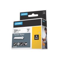 Dymo IND - Nylon - Klebstoff - Schwarz auf Weiß - Rolle (1,9 cm x 4 m)