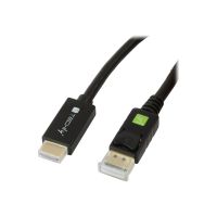 Techly Konverter DisplayPort 1.2 auf HDMI, Stecker/Stecker, schwarz, 2 m