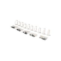 ROLINE Kabelverwaltungsklammer - 44 x 60 mm - RAL 7035, Hellgrau (Packung mit 10 Stück)