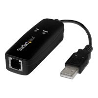 StarTech.com StarTech USB 2.0 Faxmodem - 56K Externes DialUp V.92 Modem/Dongle/Adapter - Computer/Laptop Faxmodem - USB auf Telefonbuchse - USB Datenmodem - Netzwerk Fax/CMR/POS (USB56KEMH2)