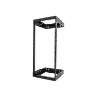 StarTech.com 24HE Netzwerkschrank 19 Zoll für Wandmontage - Einstellbare Tiefe 30 - 50 cm - 2 Pfosten Open Frame Serverschrank/Wandrack/Server rack -  Käfigmuttern & Schrauben (RACK-24U-20-WALL-OA)