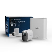 ARLO Ultra 3 4K-Überwachungskamera mit SmartHub, IP-Sicherheitskamera, Innen & Außen, Verkabelt & Kabellos, 7,5 m, Amazon Alexa & Google Assistant, Dänisch, Deutsch, Niederländisch, Englisch, Spanisch, Französisch, Italienisch, Norwegisch,...