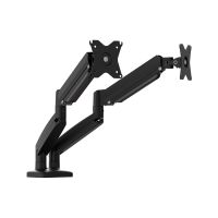 j5create JTSA102 - Befestigungskit (Monitorarm, Klemmmontagesockel, Tischplattenbohrung) - für 2 LCD-Displays - ergonomisch, dual - Aluminium, Kunststoff, Stahl - Schwarz - Bildschirmgröße: 43.2-81.3 cm (17"-32")