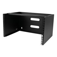 StarTech.com Halterung für Patchpanel, 6U Rack für Wandmontage, Befestigung für Netzwerk-Geräte, robuste Konstruktion, Slotblech für Patchfeld, 35,5 cm tief, in Schwarz - Gehäuse - geeignet für Wandmontage - Schwarz - 6U - 48.3 cm (19")