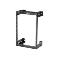 StarTech.com 2-Pfosten 15HE Heavy-Duty Wandmontage Netzwerk-Rack, 19" Open Frame Server Rack, 12" Tief, Wandmontage Daten-Rack für IT / AV / Patch Panel / Computer Geräte - Käfigmuttern und Schrauben inkl., Wandmontiertes Regal, 15U, 90 kg, 9,7 kg, Schwar