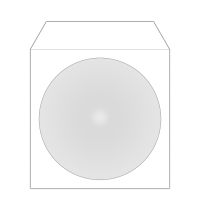 MEDIARANGE Retailpack 50 CD Paperbag with Flagwindow