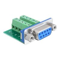 Delock 65268, Sub-D 9 pin, Terminal block 10 pin, Grün