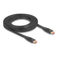 Delock Hohe Geschwindigkeit - HDMI-Kabel mit Ethernet - HDMI männlich zu HDMI männlich - 3 m - Schwarz - flach, Unterstützt das Seitenverhältnis 21:9 für das Kino, 8K60Hz (7680 x 4320)
