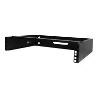 StarTech.com 2HE Wandmontage Netzwerkschrank klein - 19 Zoll Patchhalter - Netzgerät-Montageklammer - geeignet für Wandmontage - Schwarz - 2U - 48.3 cm (19")