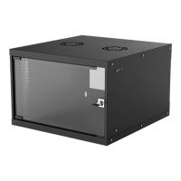 Intellinet Network Cabinet, Wall Mount (Basic), 6U, Usable Depth 500mm/Width 485mm, Black, Flatpack, Max 50kg, Glass Door, 19", Parts for wall installation (eg screws and rawl plugs)