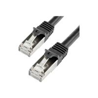StarTech.com Startech 1m CAT6 Ethernet Cable, 10 Gigabit Shielded Snagless RJ45 100W PoE Patch Cord, CAT 6 10GbE SFTP Network Cable w/Strain Relief, Black, Wiring is UL Certified/TIA - Category 6 - 26AWG (N6SPAT1MBK)