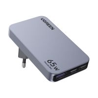 Ugreen Nexode Pro - Netzteil - GaN, ultra schlank - 65 Watt - 4.5 A - UFCS, PD 3.0, QC 4.0+, Apple 2.4A, QC 2.0, QC 3.0, super-schnelles Laden 2.0 - 3 Ausgabeanschlussstellen (2 x USB-C, USB Typ A)