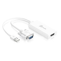 j5create JDA214-N VGA zu HDMI™ Video Audio Adapter, 0,176 m, VGA, USB A, HDMI, Männlich, Weiblich, USB