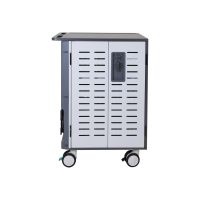 Ergotron Zip40 - Wagen (charge and management) - für 40 Tablets / Notebooks - verriegelbar - Stahl - Grau, weiß - Bildschirmgröße: bis zu 39,6 cm (bis zu 15,6 Zoll)