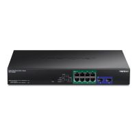 TRENDnet TPE-1020SB - Version v1.0R - Switch - Smart - 8 x Gigabit Ethernet + 2 x Gigabit SFP - an Rack montierbar - PoE++ (180 W)