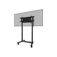 Neomounts Wagen - motorisiert - für Flachbildschirm - fest - verriegelbar - Stahl - Schwarz - Bildschirmgröße: 190.5-292.1 cm (75"-115")