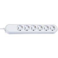 Bachmann SMART 6x Schuko H05VV-F 3G 1.50mm² 16A/3680W 5m, 5 m, Kunststoff, Weiß, 6 AC-Ausgänge, 3680 W, 16 A