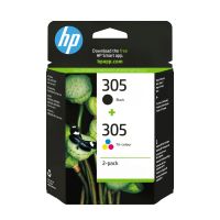 HP 305 2er-Pack Cyan/Magenta/Gelb/Schwarz Original Druckerpatrone, Standardertrag, Schwarz, Cyan, Magenta, Gelb, Tinte auf Farbstoffbasis, Tinte auf Pigmentbasis, 2 Stück(e), 120 Seiten