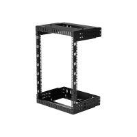 StarTech.com 2-Pfosten 15HE Heavy-Duty Wandmontage Netzwerk-Rack, 19" Open Frame Server Rack mit Einstellbarer Tiefe, Wandmontage Daten-Rack für IT/AV/Patch Panele/Computer - Käfigmuttern und Schrauben inkl., Wandmontiertes Regal, 15U, 90 kg, 15,2 kg, Sch